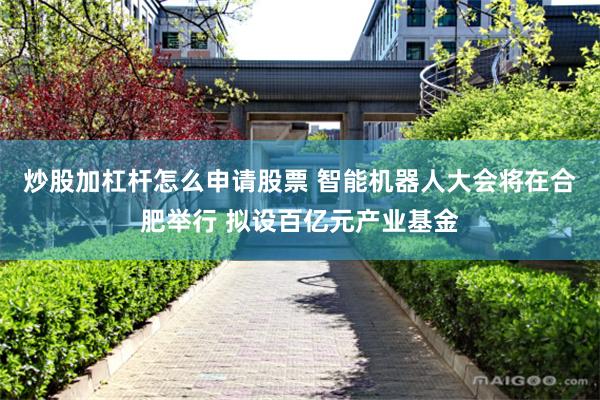 炒股加杠杆怎么申请股票 智能机器人大会将在合肥举行 拟设百亿元产业基金