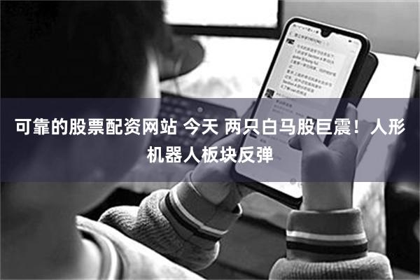 可靠的股票配资网站 今天 两只白马股巨震！人形机器人板块反弹
