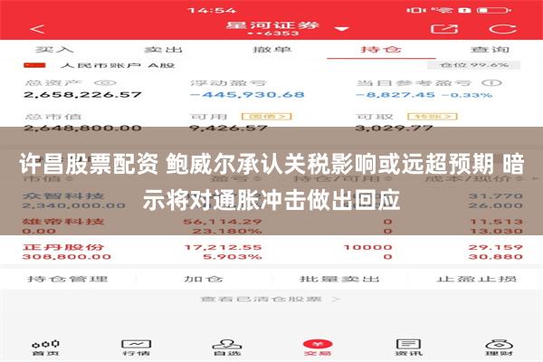 许昌股票配资 鲍威尔承认关税影响或远超预期 暗示将对通胀冲击做出回应