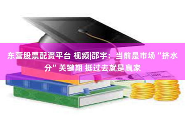 东营股票配资平台 视频|邵宇：当前是市场“挤水分”关键期 挺过去就是赢家
