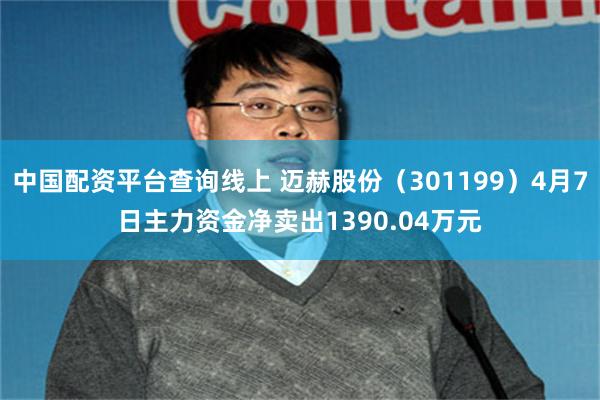 中国配资平台查询线上 迈赫股份（301199）4月7日主力资金净卖出1390.04万元